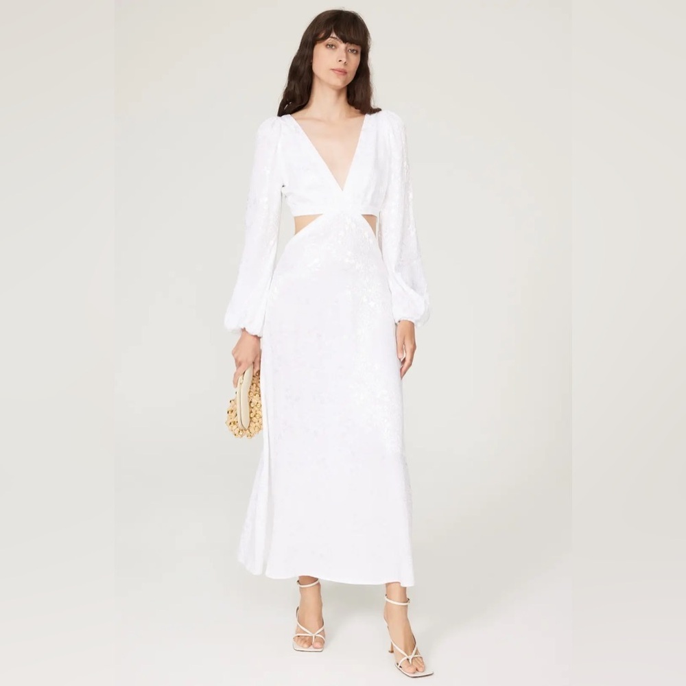 Norton Maxi Dress in Blanc Floral SIze M cutout dress